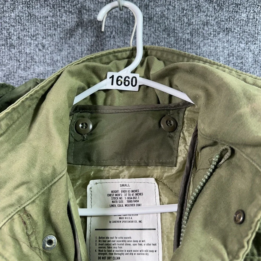 US Military Field Coat Jacket Green OG-107 Lined Vietnam War M65 Army 1975